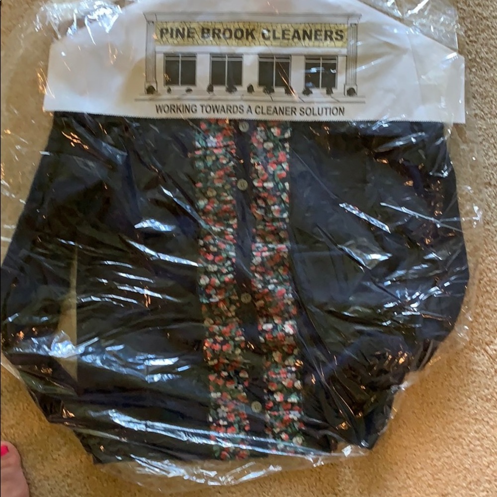 Free people flower cardigan navy